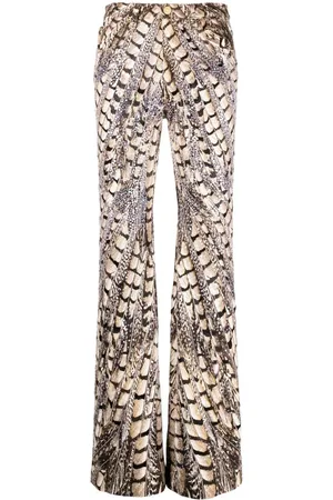 Roberto Cavalli Schlagjeans mit Animal-Print