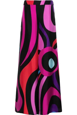Puccini Seiden-Palazzohose mit Marmo-Print
