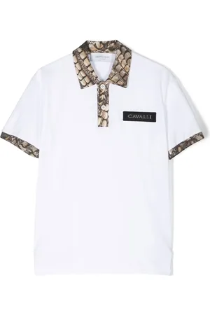 Roberto Cavalli Poloshirt mit Animal-Print