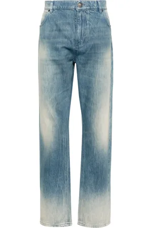 Balmain Halbhohe Straight-Leg-Jeans