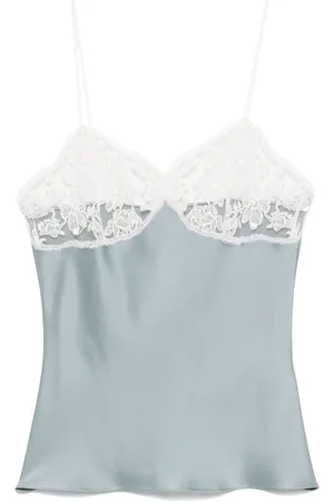 Chloé Top aus Satin mit Spitze