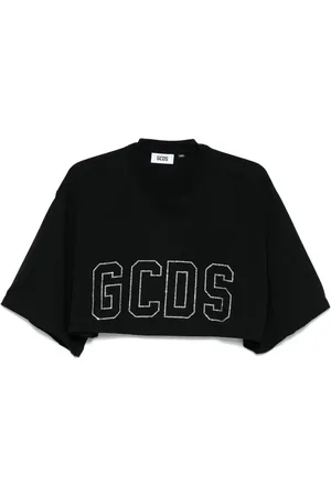 GCDS T-Shirt mit Kristall-Logo