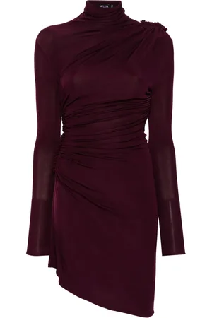 Atlein Midikleid mit Raffungen