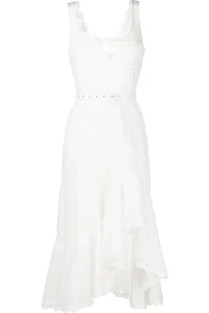 CHARO RUIZ IBIZA Midikleid mit Lochstickerei
