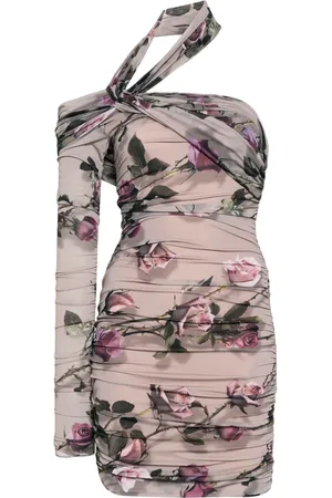 BLUMARINE Neckholder-Minikleid mit Blumen-Print