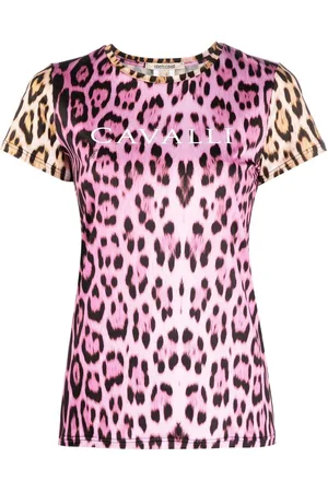 Roberto Cavalli T-Shirt mit Leoparden-Print