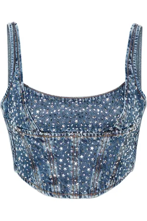 Alessandra Rich Bustier mit Strass