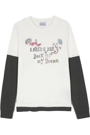 Bluemarble T-Shirt mit Slogan-Print