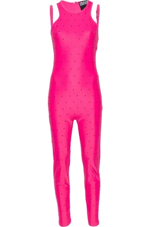 VERSACE Neckholder-Jumpsuit mit Kristallen