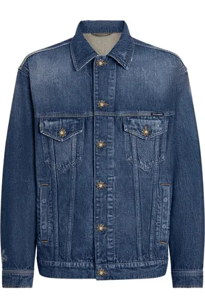 Dolce & Gabbana Jeansjacke mit Logo-Schild