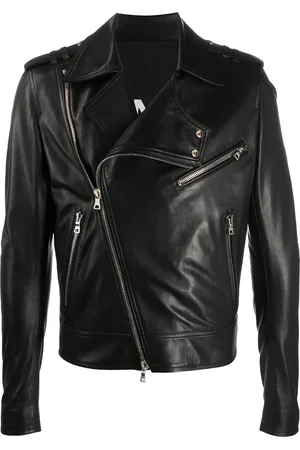 Balmain Bikerjacke mit Reißverschlussdetail