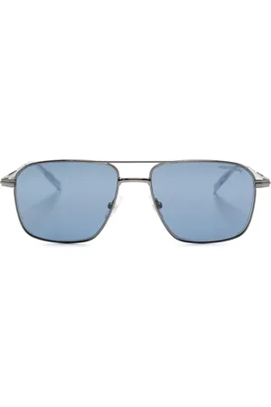 Montblanc Eckige Sonnenbrille mit Doppelsteg