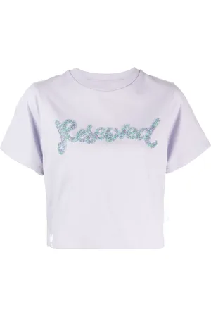 Izzue Reserved Cropped-T-Shirt mit Perlen