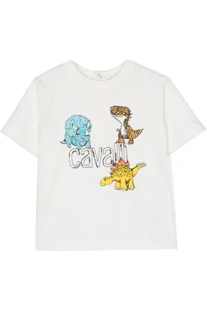 Roberto Cavalli T-Shirt mit Dino-Print