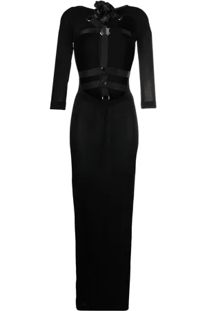Roberto Cavalli Gerafftes Kleid mit Cut-Out