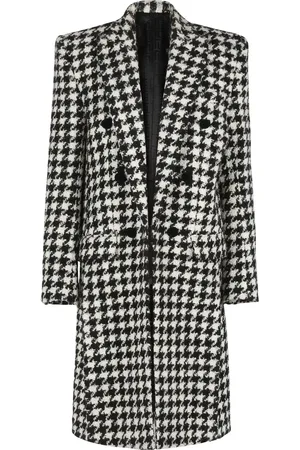 Balmain Mantel mit Hahnentrittmuster