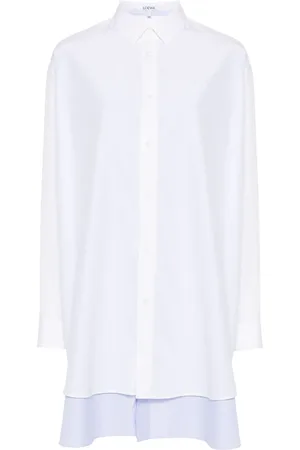Loewe Popeline-Hemdkleid im Layering-Look