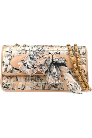 CHANEL 2003-2004 Schultertasche mit Satinkette