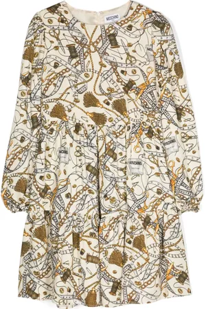 Moschino Langärmeliges Kleid mit Print