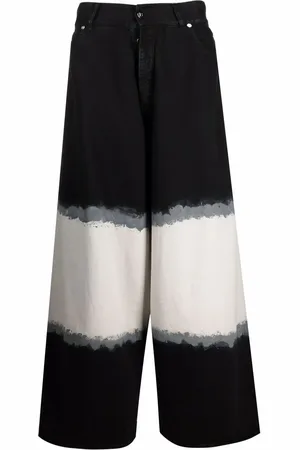 Balmain Weite Jeans mit Batikmuster