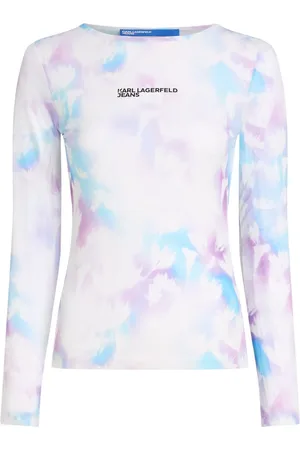 Karl Lagerfeld T-Shirt mit durchgehendem Mesh-Print