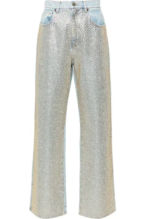 GIUSEPPE DI MORABITO Straight-Leg-Jeans mit Strass