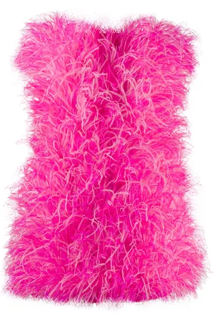 The Attico Minikleid mit Federn