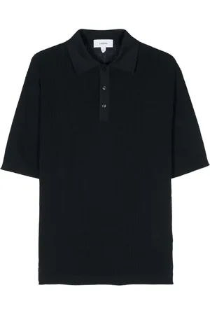 LARDINI Poloshirt mit Lochstrickmuster