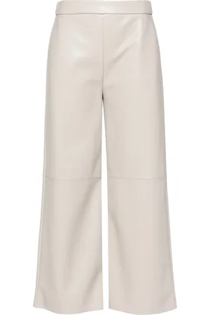Max Mara Gerade Luciana Hose aus Faux-Leder