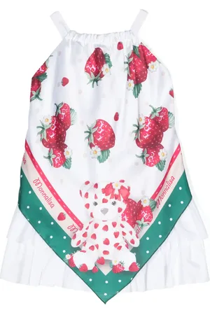 MONNALISA Kleid mit Erdbeeren-Print