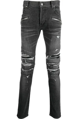 Balmain Schmale Jeans mit Distressed-Detail