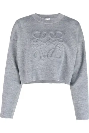 Loewe Cropped-Pullover mit Prägung