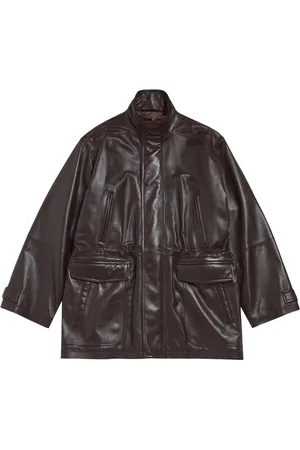 Balenciaga Ledermantel im Oversized-Look