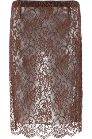 Saint Laurent Bleistiftrock aus Spitze