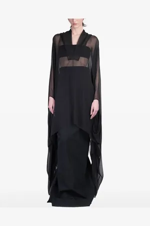 Rick Owens Hooded silk kaftan