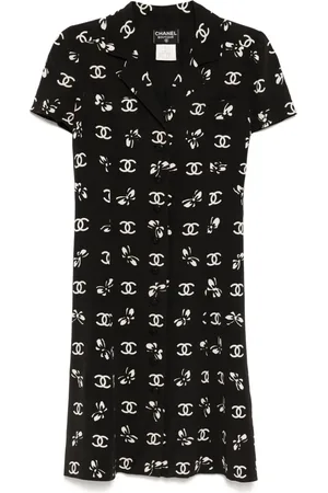 CHANEL 1997 Kleid mit kurzen Ärmeln