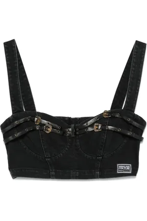VERSACE Bustier-Oberteil aus Denim