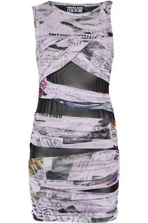 VERSACE Asymmetrisches Kleid mit Drapierung