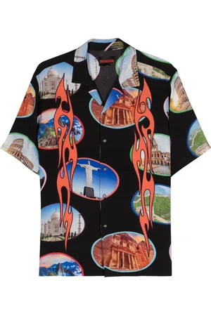 Pleasures Bowlinghemd mit Seven Wonder-Print