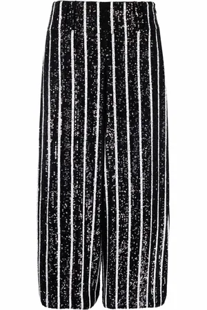 Balmain Weite Hose mit Pailletten