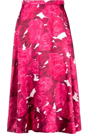 VALENTINO GARAVANI Rock aus Seide mit Rosen-Print