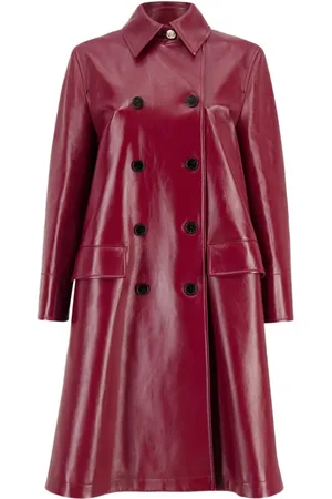 Gucci Leather double-breasted trench coat