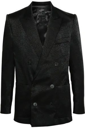 Balmain Doppelreihiges Sakko aus Schlangen-Jacquard