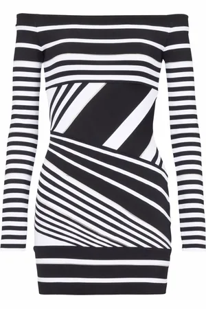 Balmain Minikleid mit Jacquard-Streifen