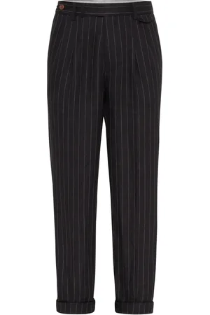 Brunello Cucinelli Hose aus Leinen mit Nadelstreifen