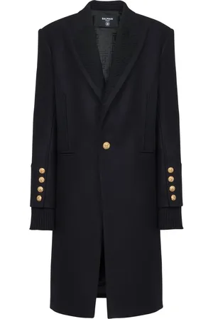 Balmain Einreihiger Midimantel
