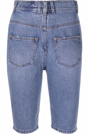 Balmain Jeans-Shorts im umgedrehten Design