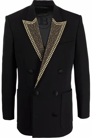 Balmain Sakko mit Nietenrevers
