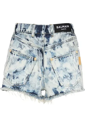 Balmain Jeansshorts mit Bleached-Effekt