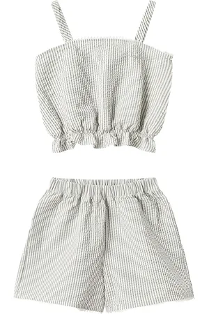 Il gufo Seersucker-Short-Set